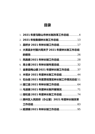 林长制工作总结合集14篇