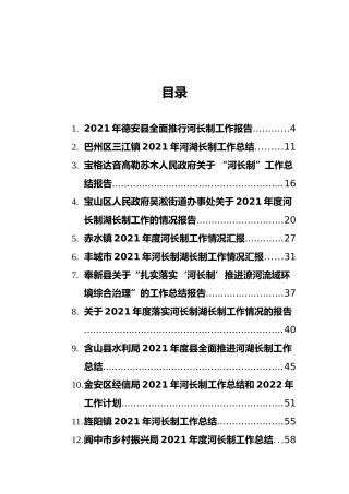 河长制工作总结合集23篇