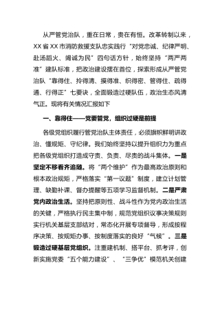 党建工作经验总结2600字（消防）