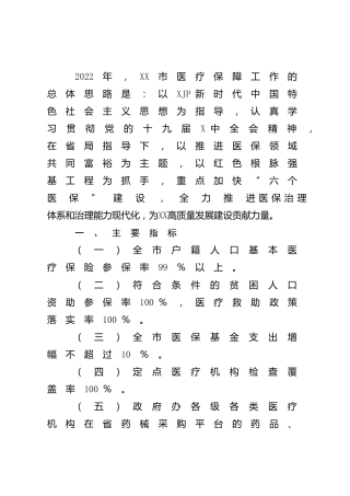 医保系统2022年工作计划