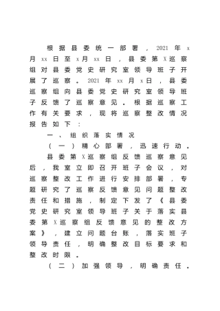 巡察整改情况总结报告3400字