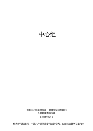 2021年理论中心组总结6篇