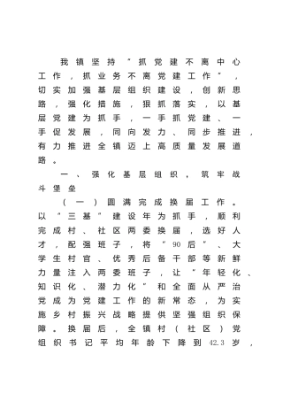 乡镇基层党组织先进事迹
