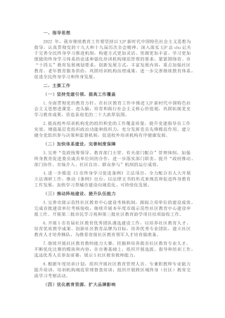 2022年继续教育工作要点