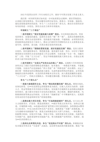 国资委党工委关于国企改革三年行动经验交流发言