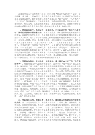 公安局长能力作风建设活动研讨发言