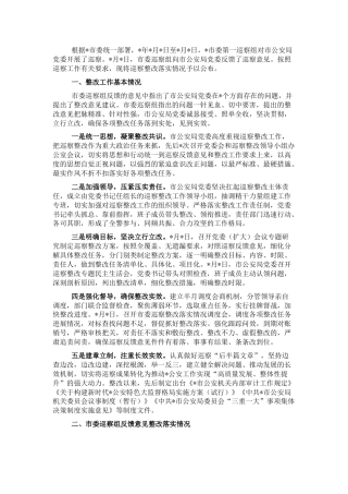 公安局巡察整改进展情况的通报（总结）