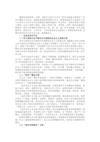“转作风、提能力、抓落实”民主生活会个人对照检查4600字