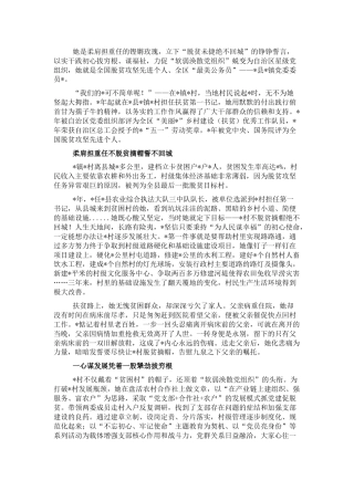 驻村干部先进典型事迹