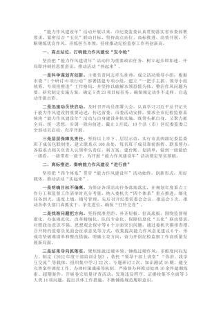 纪委监委能力作风建设年工作总结汇报