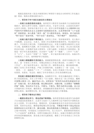 乡镇领导班子综合分析研判自查报告