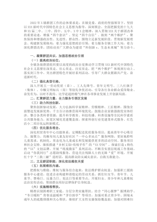 乡镇2022年群团工作要点1400字