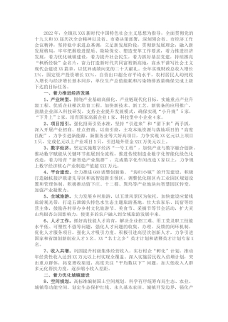2022年乡镇党委政府工作要点