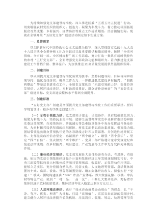 “五好党支部”创建实施方案（党建标准化）