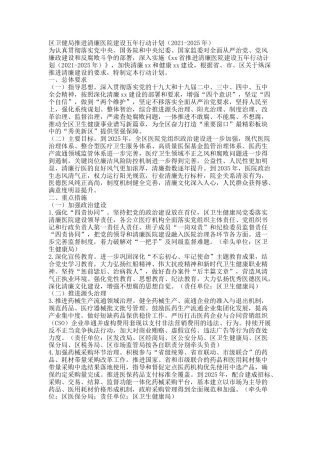 区卫健局推进清廉医院建设五年行动计划（2021-2025年）