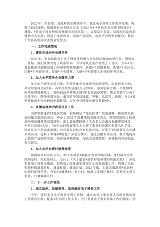 县发改局电子商务工作汇报