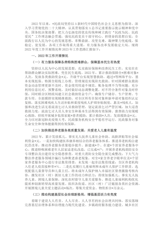 民政系统2022年工作总结及2023年工作思路