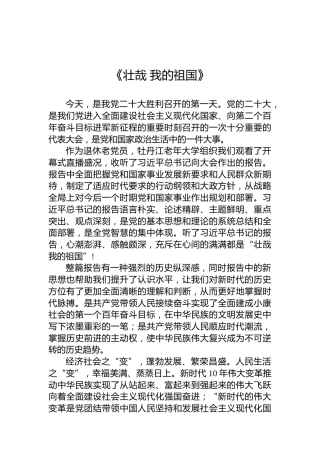 二十大开幕式观后感心得体会3篇