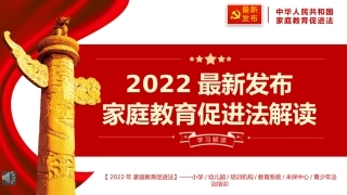 家庭教育促进法解读PPT