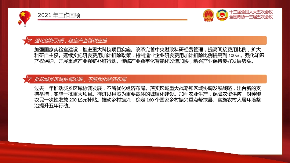 党课ppt:聚焦2022两会政府工作报告PPT_第9页