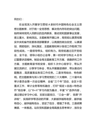 审计系统主题教育党课6900字