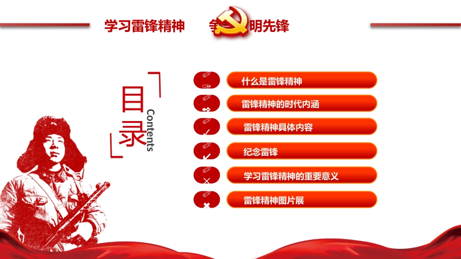 党课ppt:传承雷锋精神专题2个-1_第3页