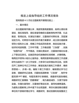 主题教育开展情况总结报告