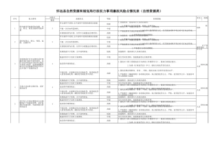 廉政风险点情况表（自然资源）