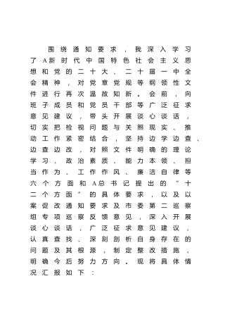 主题教育专题民主生活会个人对照检查5800字（县长）