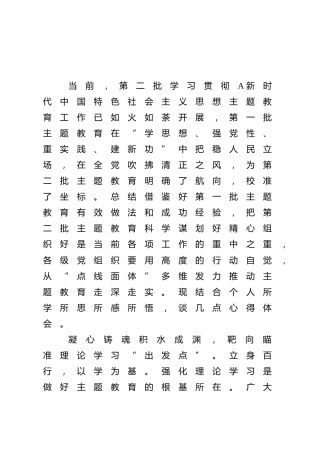 主题教育研讨材料：“点线面体”多维发力，推动主题教育走深走实1400字
