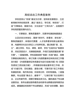 高校诊改工作典型（学校）