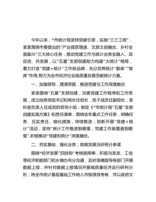 统计系统2023年上半年党建工作总结汇报（业务融合）