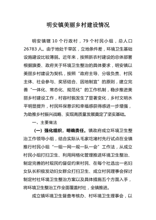 美丽乡村基本情况汇报