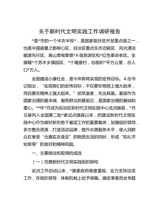 新时代文明实践工作调研报告