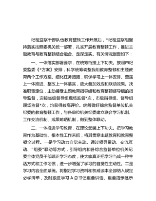 纪检监察组教育整顿阶段总结汇报1300字√