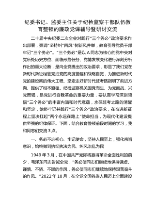 纪检监察干部队伍教育整顿廉政党课辅导讲话7000字（纪委）