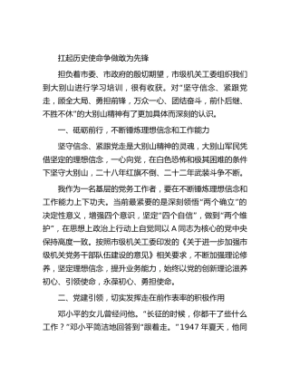 大别山精神交流发言5篇