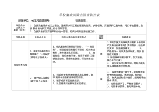 廉政风险点排查防控表4200字
