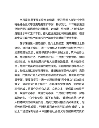 公司主题教育研讨发言：把握核心要义 深学细照笃行2600字