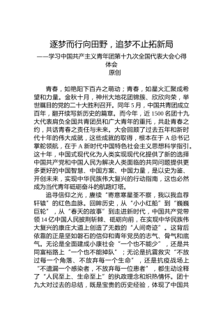基层工作者学习共青团十九大精神心得体会