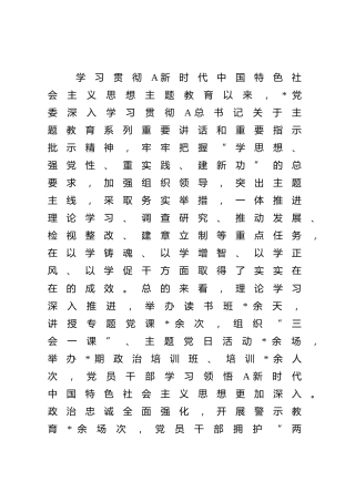 开展主题教育总结报告4000字（公安）