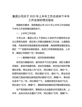 公司2023年上半年工作总结和下半年工作安排