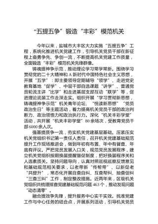 “五提五争”锻造“丰彩”模范机关(20230626)