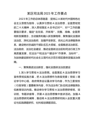 司法系统2023年工作要点