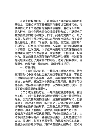 2023年主题教育民主生活会个人对照检查3800字