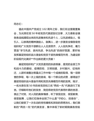 在“七一”表彰大会上的讲话（乡镇2800字）