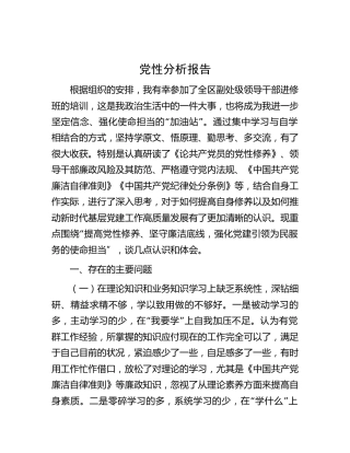 党性分析报告4300字