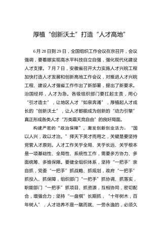 厚植“创新沃土”打造“人才高地”