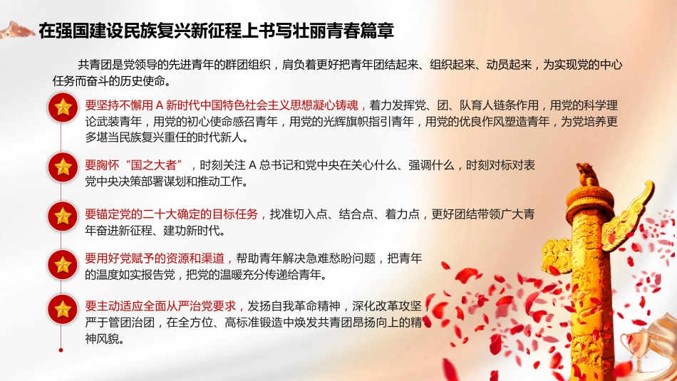 党课ppt+讲稿:在强国建设民族复兴新征程上书写壮丽青春篇章(共青团)_第10页