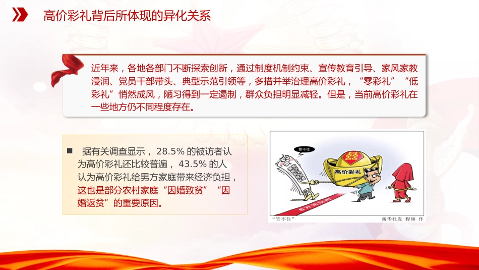 党课ppt+讲稿:拒绝天价彩礼倡导新时代婚俗文化(3200字,17张)_第10页